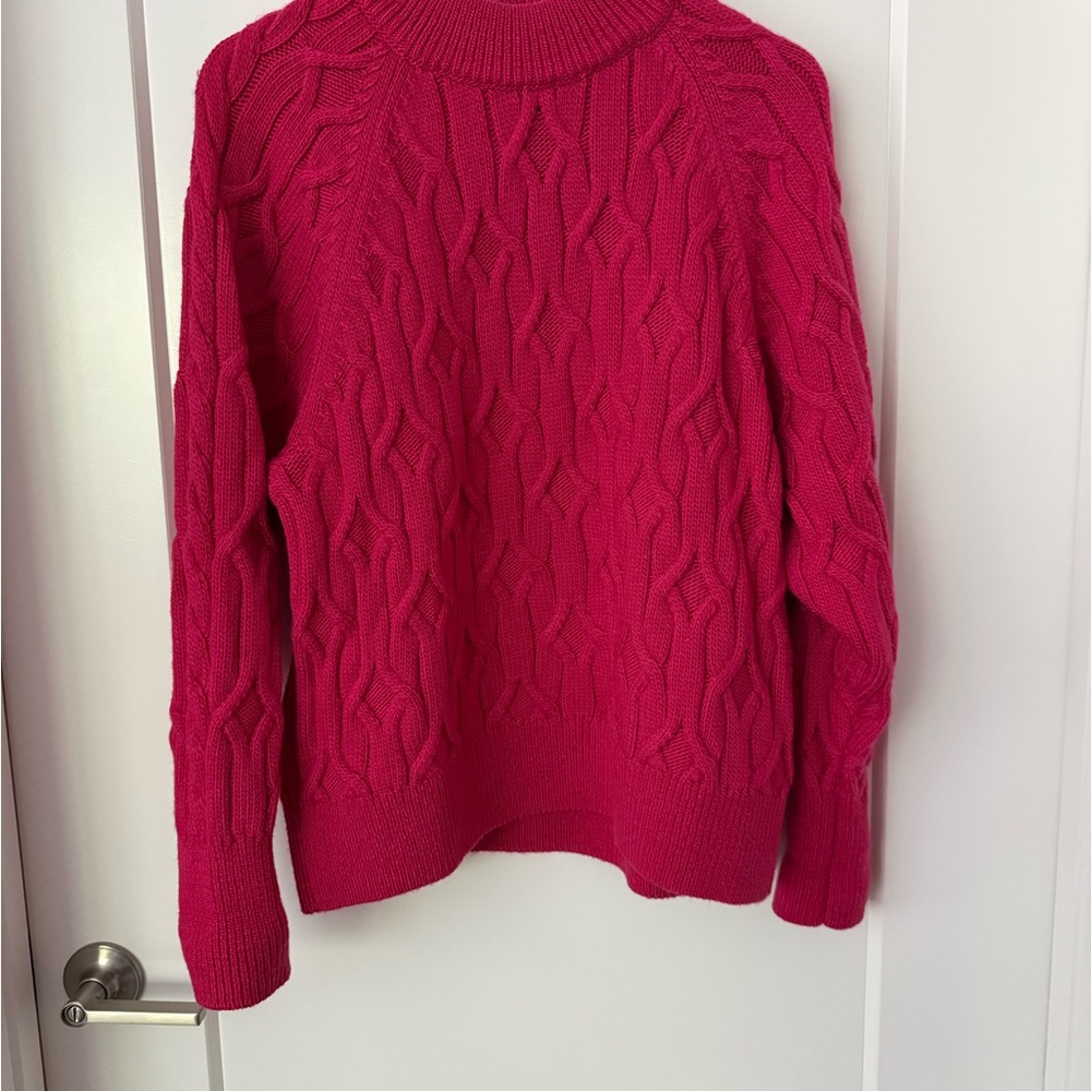 COS Cable Knit Sweater - Hot Pink